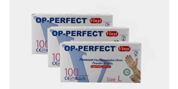 دستکش وینیل اپی پرفکت بسته 100 عددی